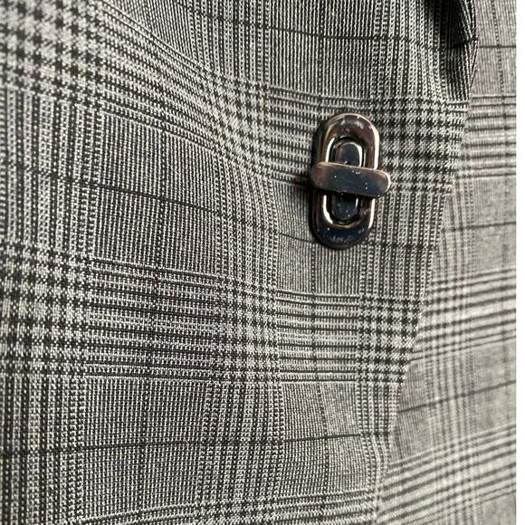 Laundry Shelli Segal Finely Plaid Grey Suit Jacket Blazer/Skirt Set 6 NWT‎ - Picture 9 of 10